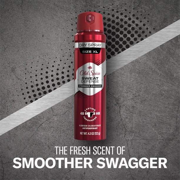 Xịt Giữ Khô Old Spice Sweat Defense Stronger Swagger Dry Spray 122Gr