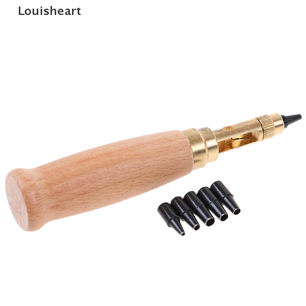 Louisheart Automatic Belts Punch Replaceable Mute Rotary Punchers Leather Watch Craft Tool TFG