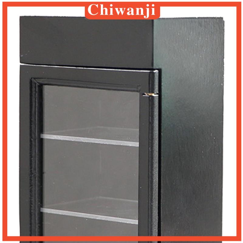 Tủ Lạnh Mini Bằng Gỗ Dùng Trang Trí Nhà Búp Bê 1: 12