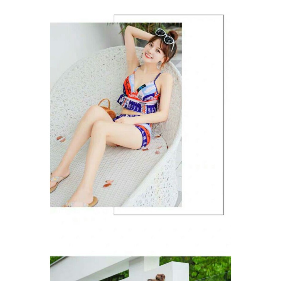 Bộ bikini kèm khăn choàng siêu xinh cho bạn gái mã 8826