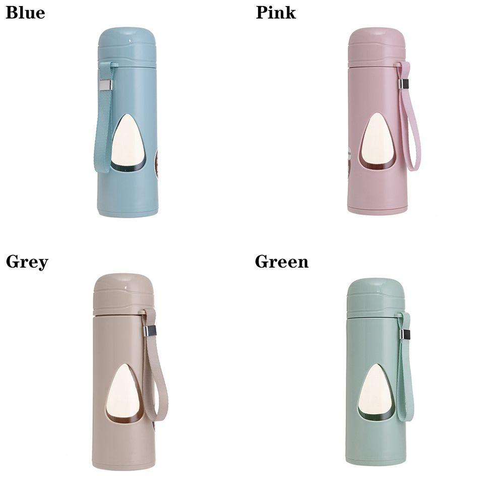 Bình Nước Thủy Tinh 500ml Hình Giọt Nước Chống Bỏng Chống Rơi Vỡ Tiện Dụng Mang Theo Du Lịch