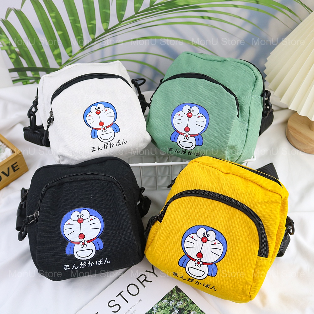 Túi đeo chéo 17x17cm hình DORAEMON DOREMON dễ thương cute MON0040 TooYoo