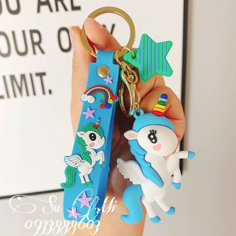 Móc khóa ngựa pony điệu - Móc khóa kỳ lân xinh xắn sắc màu hot trend treo balô túi xách