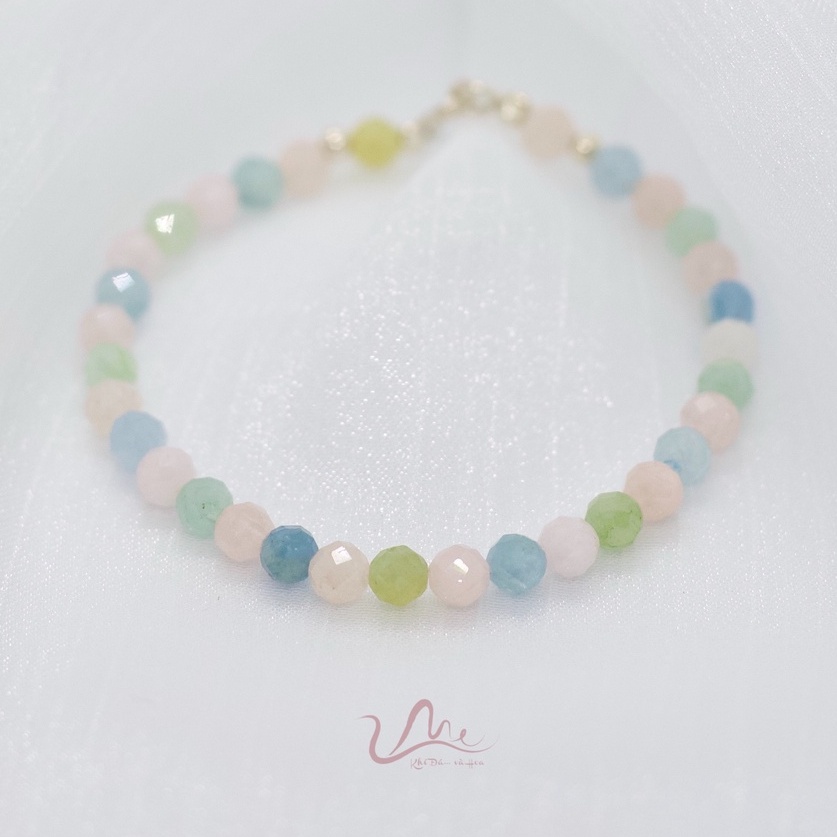 Vòng tay đá Morgan tự nhiên 5mm (Morgan Bracelet Nature) thời trang phong thủy UME