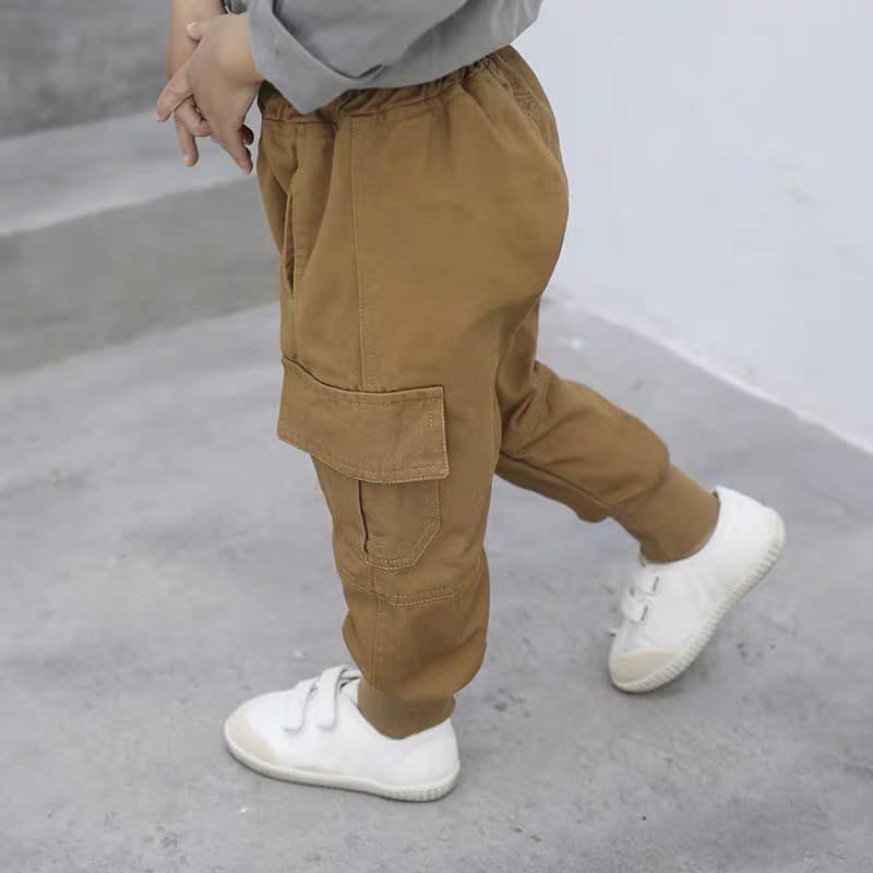 Quần kaki túi hộp bo gấu cho bé 10-21kg