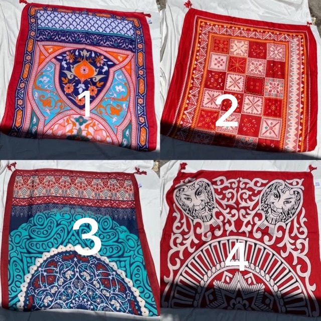 [ẢNH THẬT+VIDEO] Khăn Choàng Thổ Cẩm Boho Vintage Đi Biển Chống Nắng Tua Rua Sống Ảo Chất Dày To 1M9