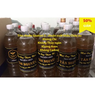 Mật Ong Nguyên Chất 1 Lít - Chứng nhận Quatest 3 - Hàng chuẩn xuất khẩu - Hoàn tiền 100% nếu không hài lòng