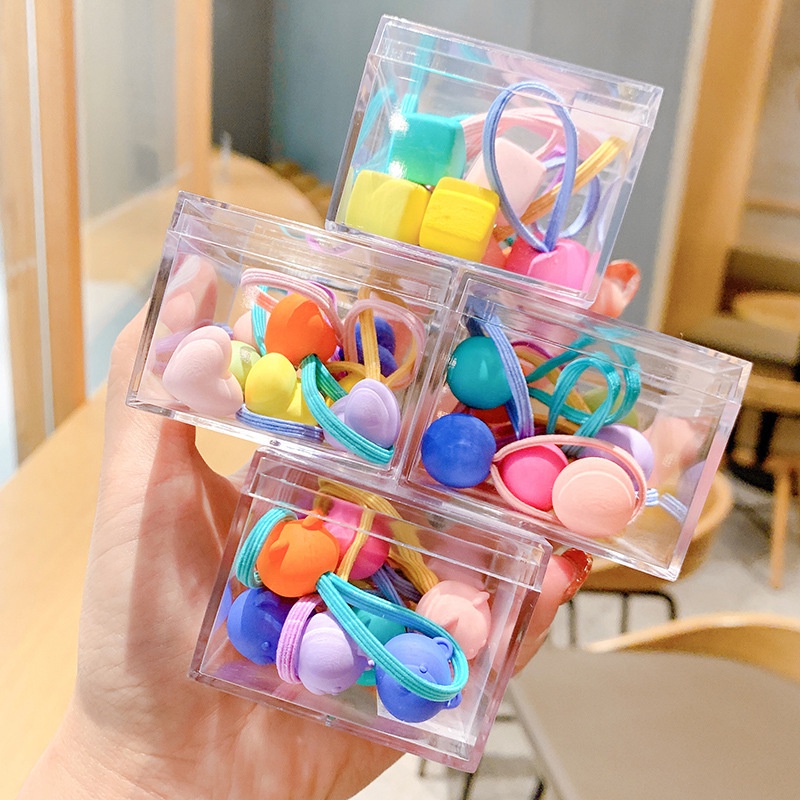 [Bộ 10] Dây Buộc Tóc Dây Cột Tóc Hàn Quốc Màu Kẹo Phụ Kiện Thời Trang Cho Bé AB072