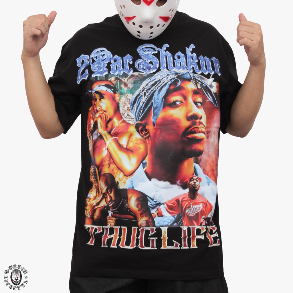 Áo Thun Rapper Tupac 2Pac Oversize Phong Cách Hip-hop Unisex G-House Lifestyle