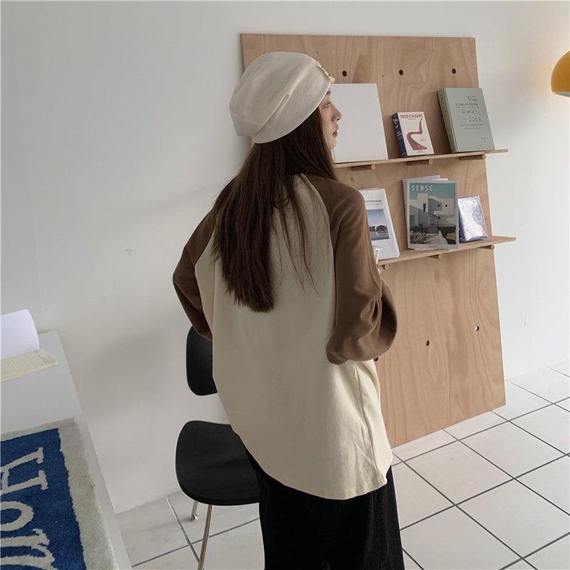 Áo Thun Nữ Tay Dài Dáng Rộng Thời Trang Phong Cách Hàn Quốc | BigBuy360 - bigbuy360.vn