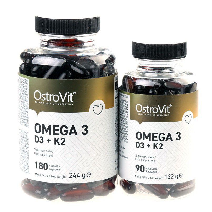[Mã FMCGLOC giảm 5% đơn 250K] Viên Dầu Cá Ostrovit Omega 3 D3 + K2 ( 90-180v ) | BigBuy360 - bigbuy360.vn
