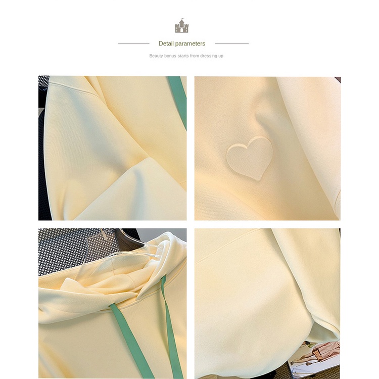 Áo Hoodies Có Nón Dài Tay Giả Hai Lớp Thiết Kế Mới Thời Trang Mùa Thu Dành Cho Nữ