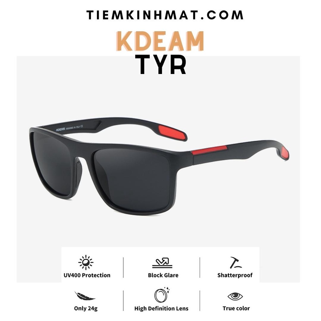 [ Polarized ] [ Fullbox ] kính mát Phân Cưc Kdeam - Tyr