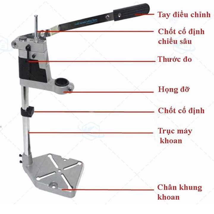 Bộ chuyển đổi máy khoan cầm tay thành máy khoan bàn