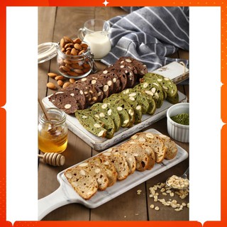Bánh ngũ cốc nướng ăn kiêng Biscotti, bánh ngũ cốc không đường nguyên cám 3 vị