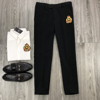 Quần Tây Đen Nam Mác Họa Tiết Thêu Kimsa ,Quần Âu Dáng Hàn Phom body Dáng Ôm, Ống Côn Vải Chống Nhăn,Không Bai Màu