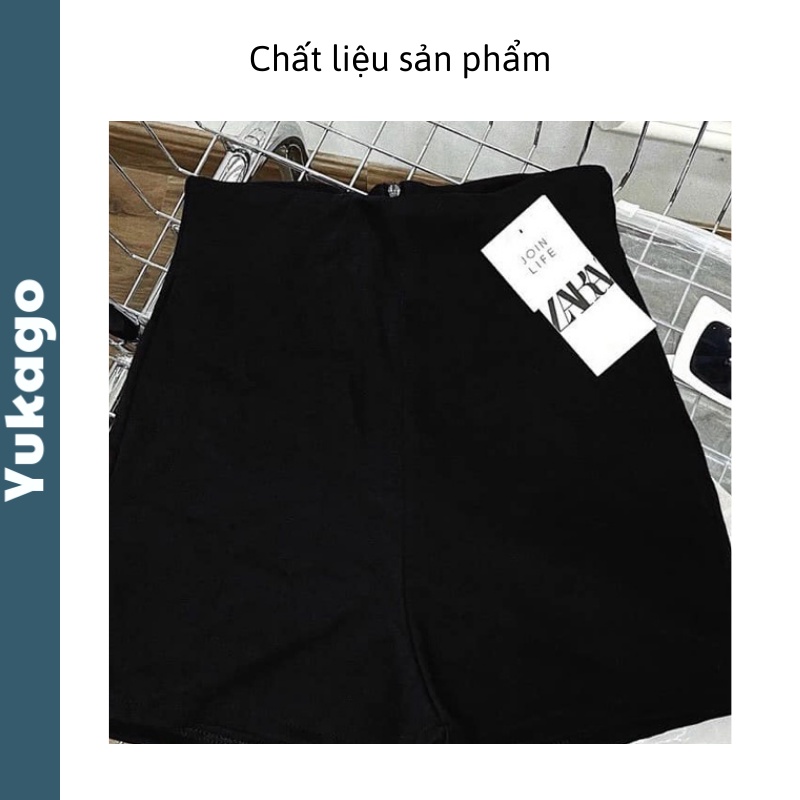 Quần legging nữ đùi cotton co giãn Z.R cạp cao khóa sau nâng mông Yukago M2.001.M