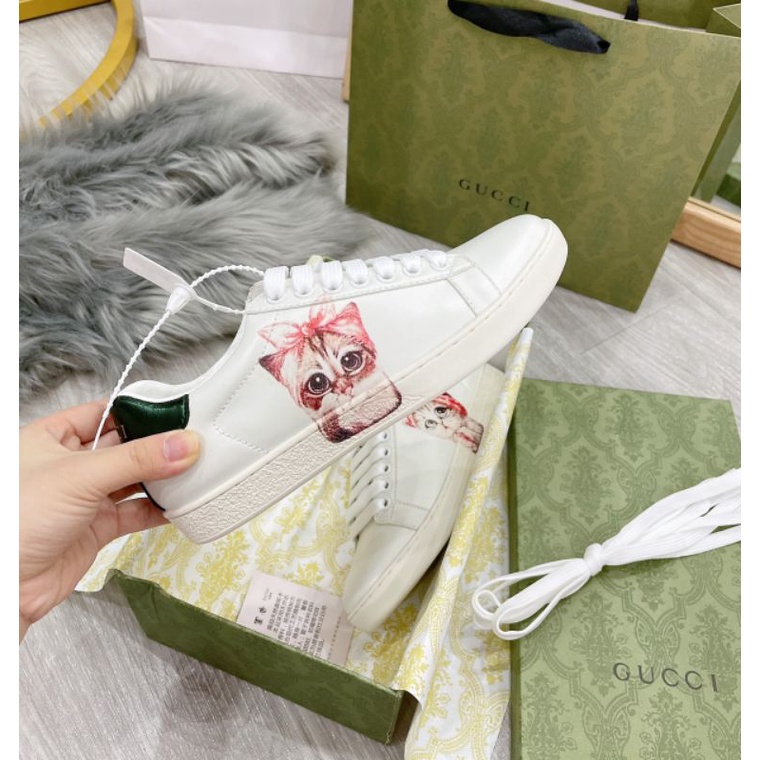 M(ẢNH THẬT) Giày Thể Thao Mèo Hồng Basic Gót 2 Màu Da Mềm Êm Fullbox Bill Túi Cao Cấp