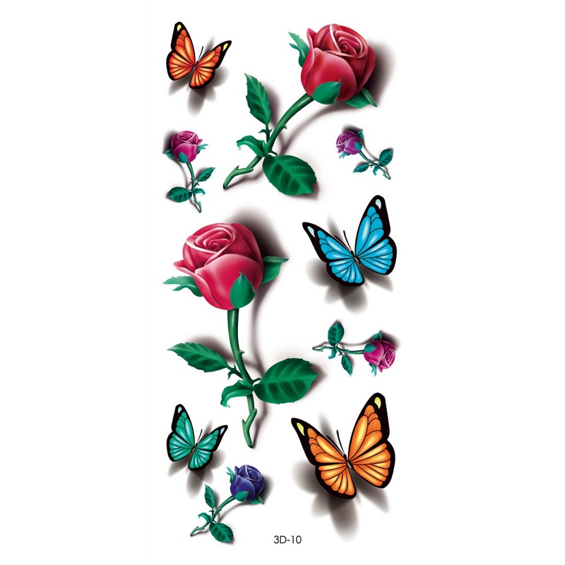 Hình Xăm Dán Tạm Thời Chống Nước Lâu Trôi 2 Tuần 10CM×19CM