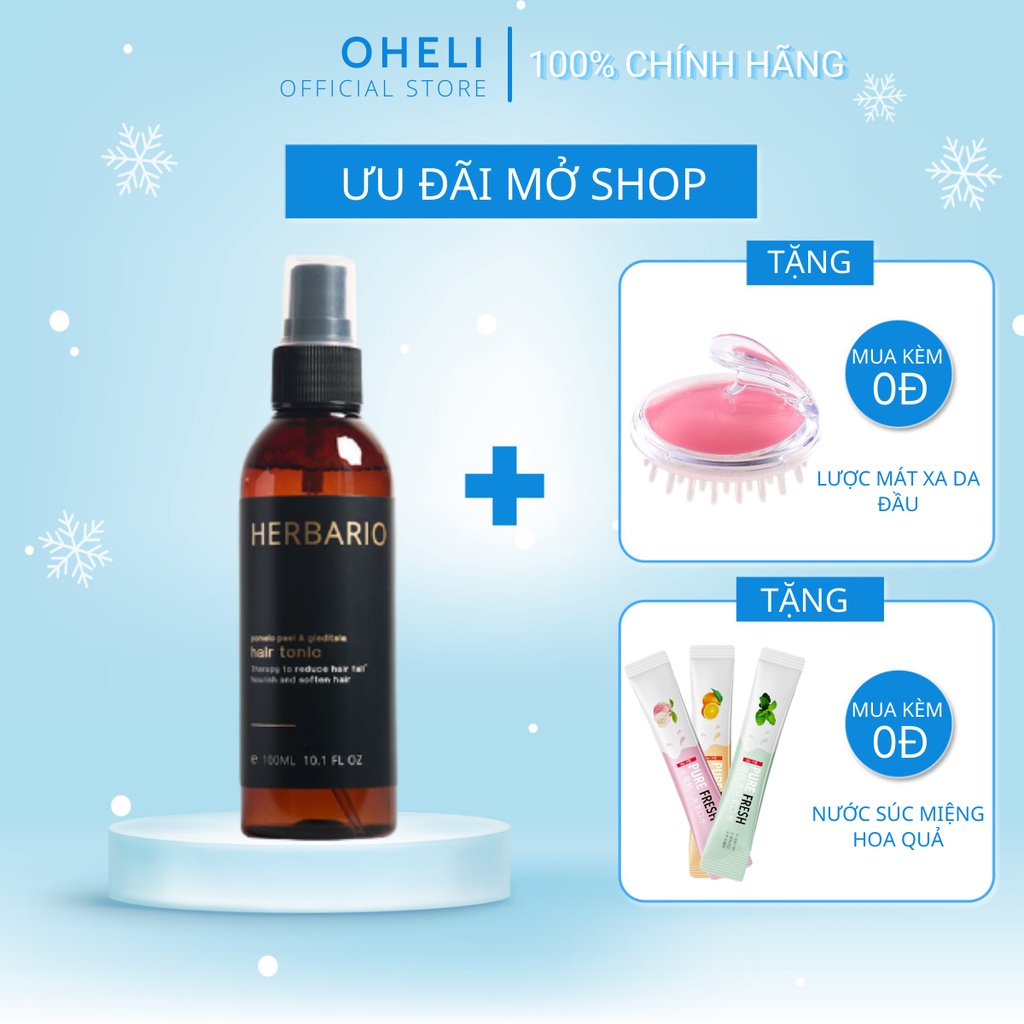 Nước dưỡng tóc Herbario từ vỏ bưởi và bồ kết 100ml