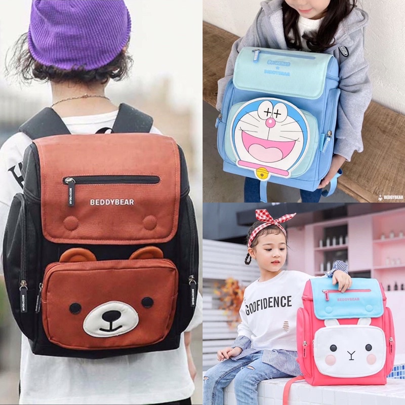 Balo cho bé 6 - 12 tuổi Beddybear authentic