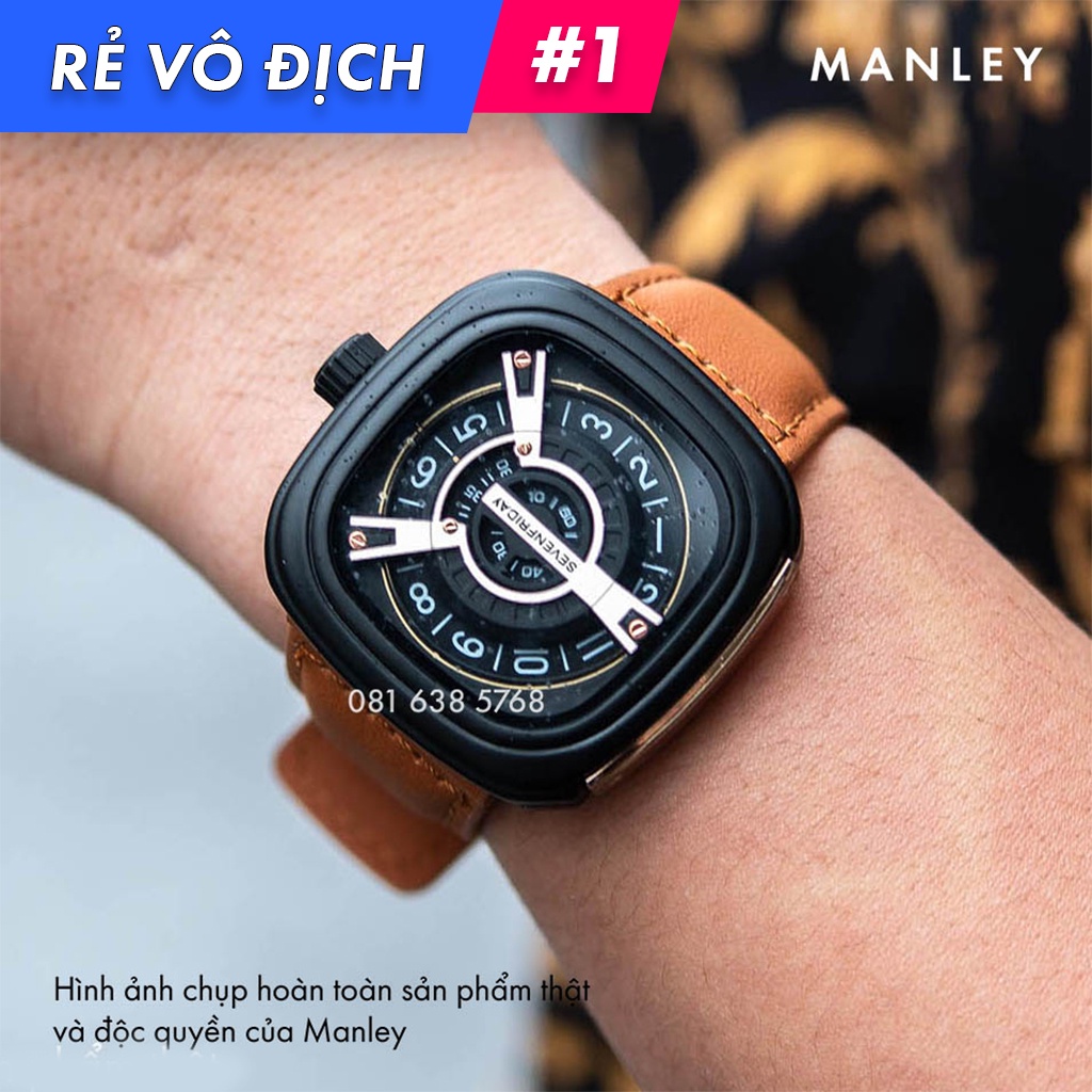 Đồng hồ Nam SEVEN FRIDAY M01 Thép đúc nguyên khối, dây da, máy Nhật, bảo hành 12 tháng