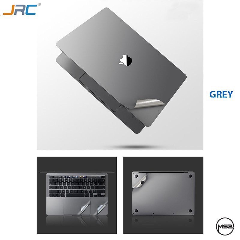 BỘ DÁN NHÔM CAO CẤP 5IN1 CHÍNH HÃNG JRC MÀU GRAY CHO MACBOOK