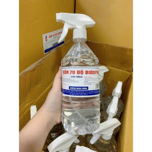 Sẵn Số LượngCồn 70 độ BIDOPHA 1000ML Có Vòi.