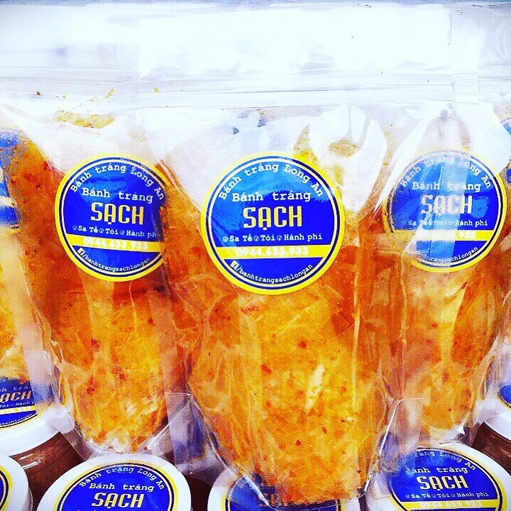 Bánh tráng sa tế hành phi - Túi - Cay