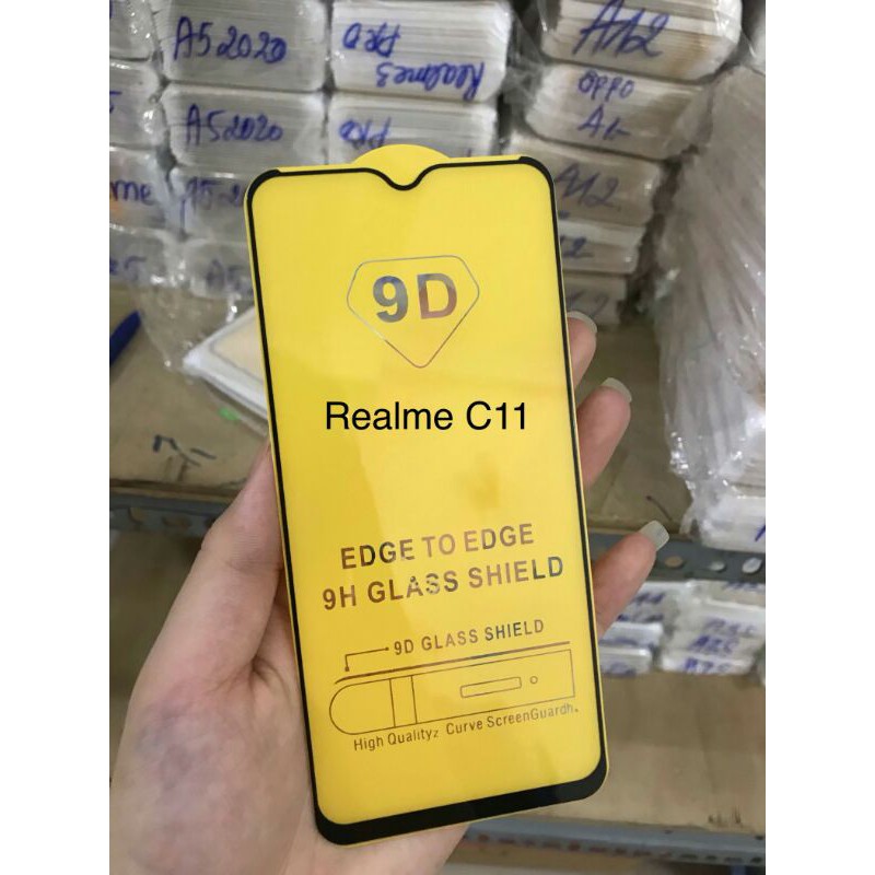 Kính cường lực 9D Oppo Realme C11 full màn hình