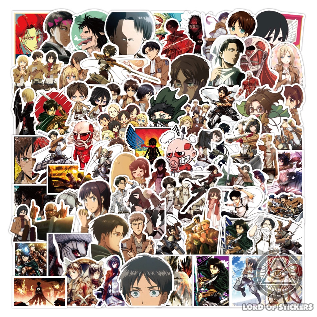 Set 100 Hình Dán Attack On Titan Sticker Anime Manga Shingeki No Kyojin  Chống Thấm Nước