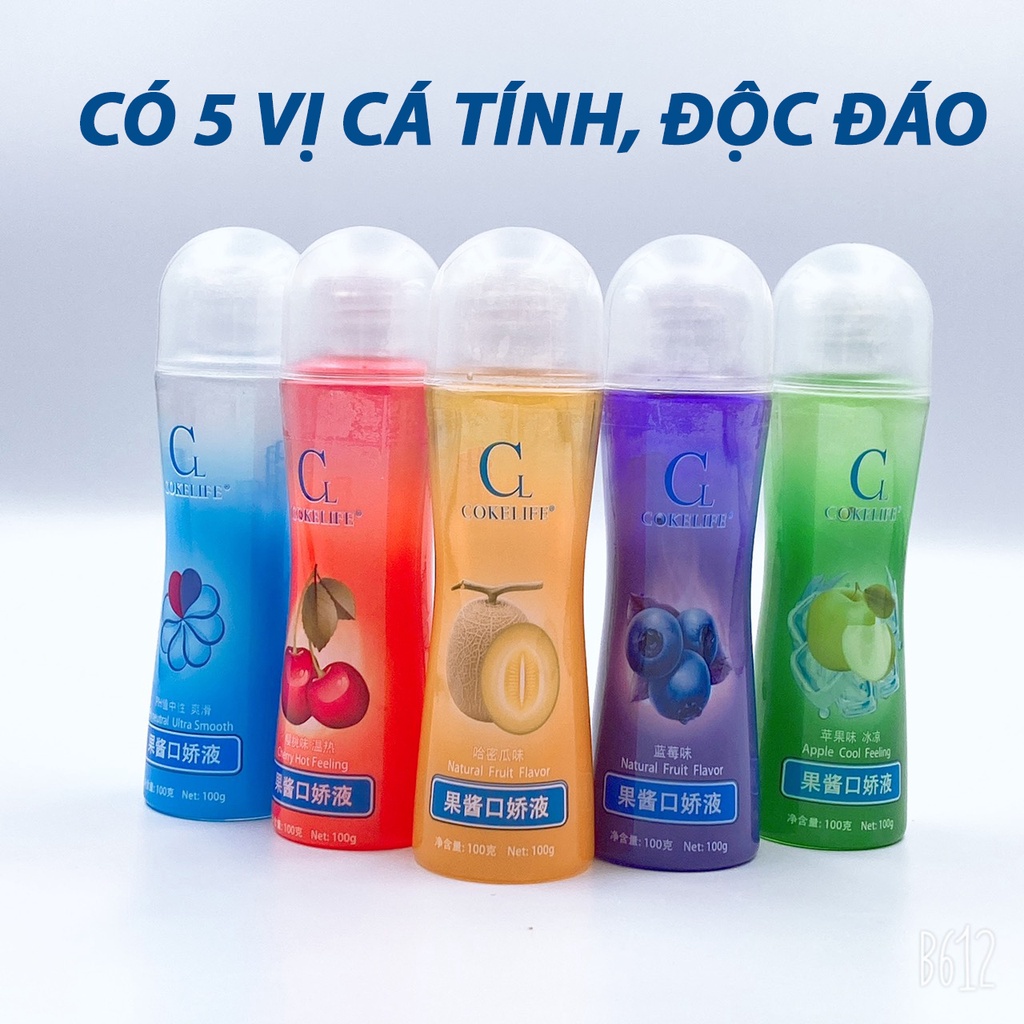 Gel bôi trơn quan hệ miệng (Oral sex) Cokelife, gel bôi trơn hương trái cây 1 chai 100ml