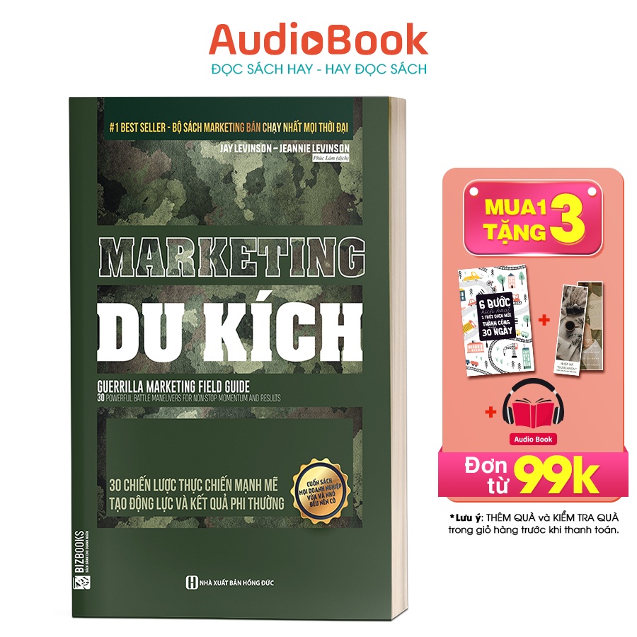 BIZBOOKS - Sách Marketing du kích - 30 chiến lược thực chiến mạnh mẽ tạo động lực và kết quả phi thường