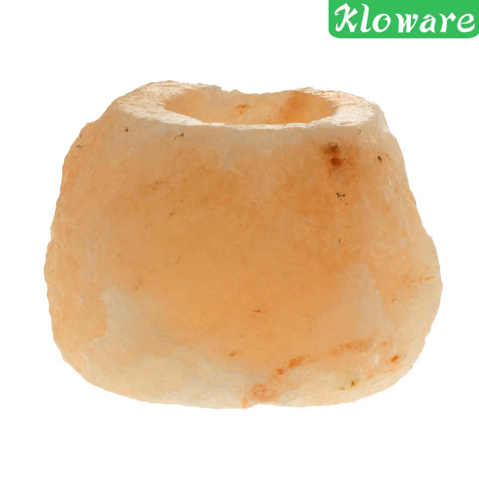 Giá Đỡ Đèn Cầy Đá Muối Himalayan Màu Cam Tự Nhiên