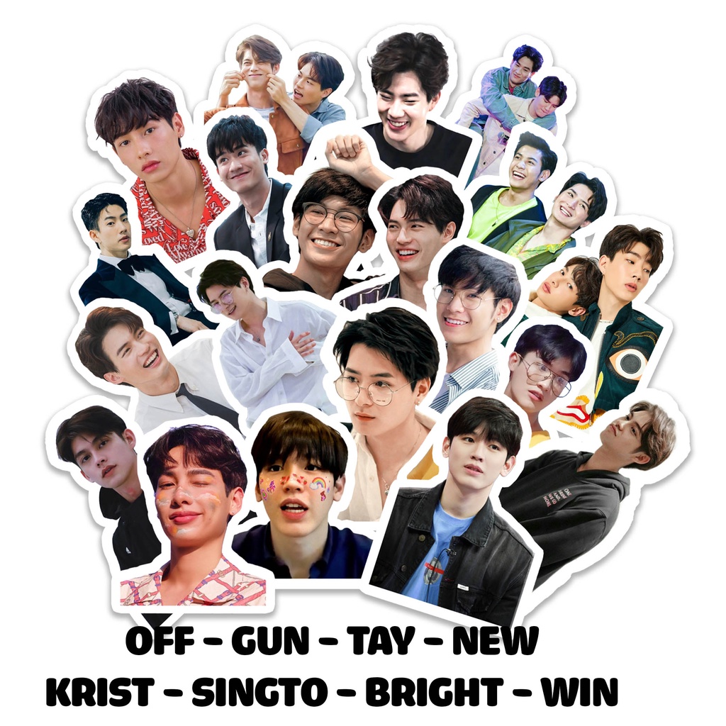 Set 10 sticker BrightWin/TayNew/KristSingto/OffGun  cực đẹp