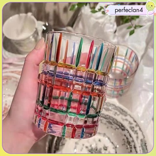 [Perfeclan4] Cốc thủy tinh Cốc cà phê sơn đầy màu sắc Kính uống nước cho quán Bar tại nhà Những người yêu thích trà