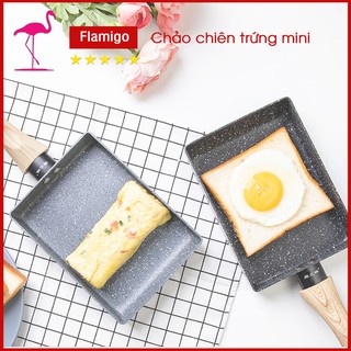 Chảo chống dính bếp từ chiên trứng mini, làm trứng cuộn hình chữ nhật cao cấp