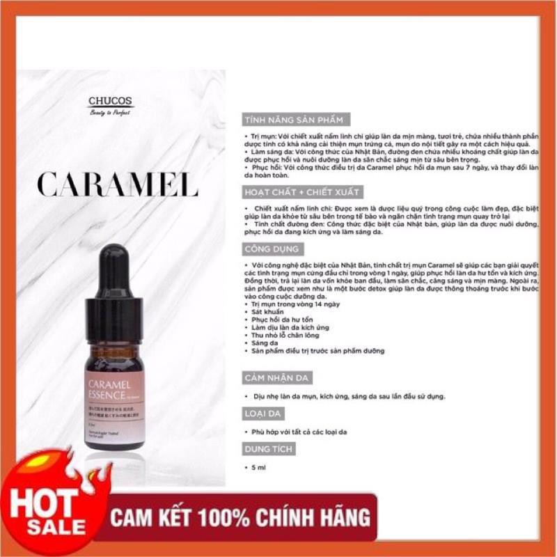 [MUA 2 TăNG 1]Serum Caramel Essence Nhật Bản .Tinh chất NGỪA MỤN - XOÁ THÂM detox CARAMEL 5ml