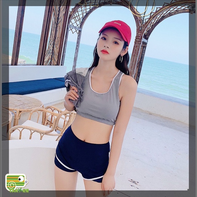 BỘ BƠI BỒ ĐỒ ĐI BIỂN BIKINI 2 MẢNH KÈM ÁO CHOÀNG BÊN NGOÀI THỜI TRANG PHONG CÁCH