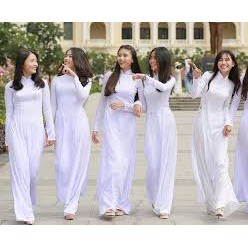 áo dài lụa trắng học sinh áo dài truyền thống nữ sinh dễ thuong_Minchu | BigBuy360 - bigbuy360.vn