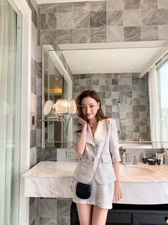 bộ vải tweed hàn quốc