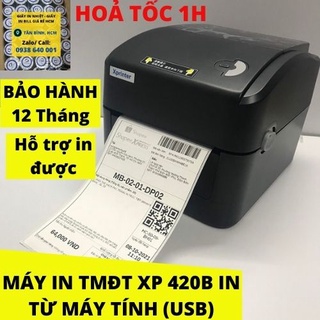 Máy In Nhiệt Mã Vạch 3 Tem Kiotviet - In Đơn Hàng TMĐT Xprinter 420B Khổ 100x150mm