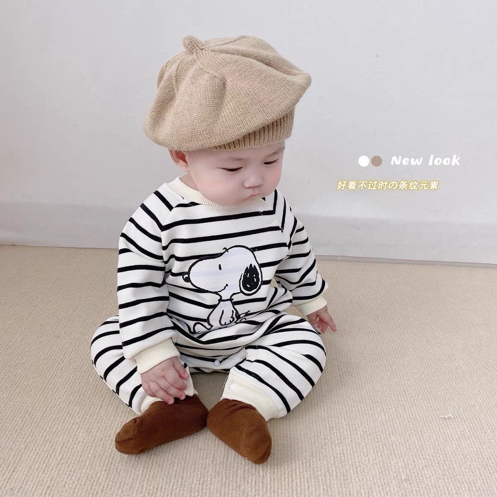 Body Kẻ Có Hình Thú Cho Bé - Bộ Liền Thân Hàng Quảng Châu Chất Nỉ Bông Dày Dặn Từ 4-15kg Chaarlie Kids