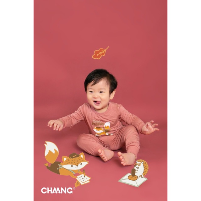 CHAANG 2022- Bộ cài vai dài tay thu đông cho bé trai bé gái Chaang Park AW2022D10