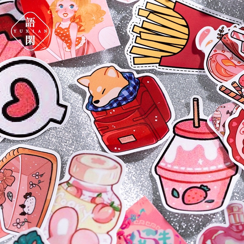 Set 50 sticker cô gái cá tính_hình dán trang trí