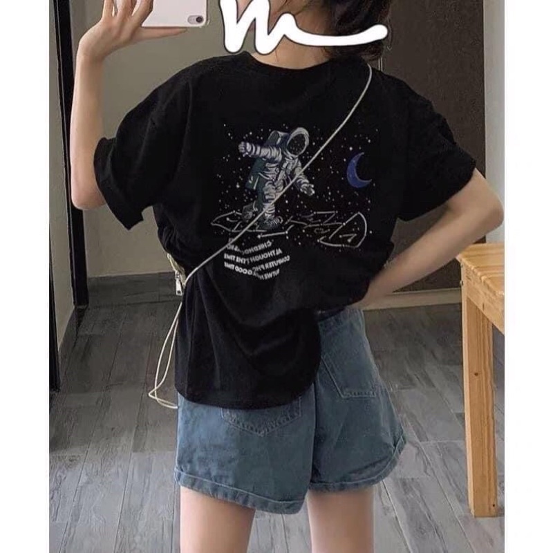 Quần short jeans cạp cao ống rộng ulzzang