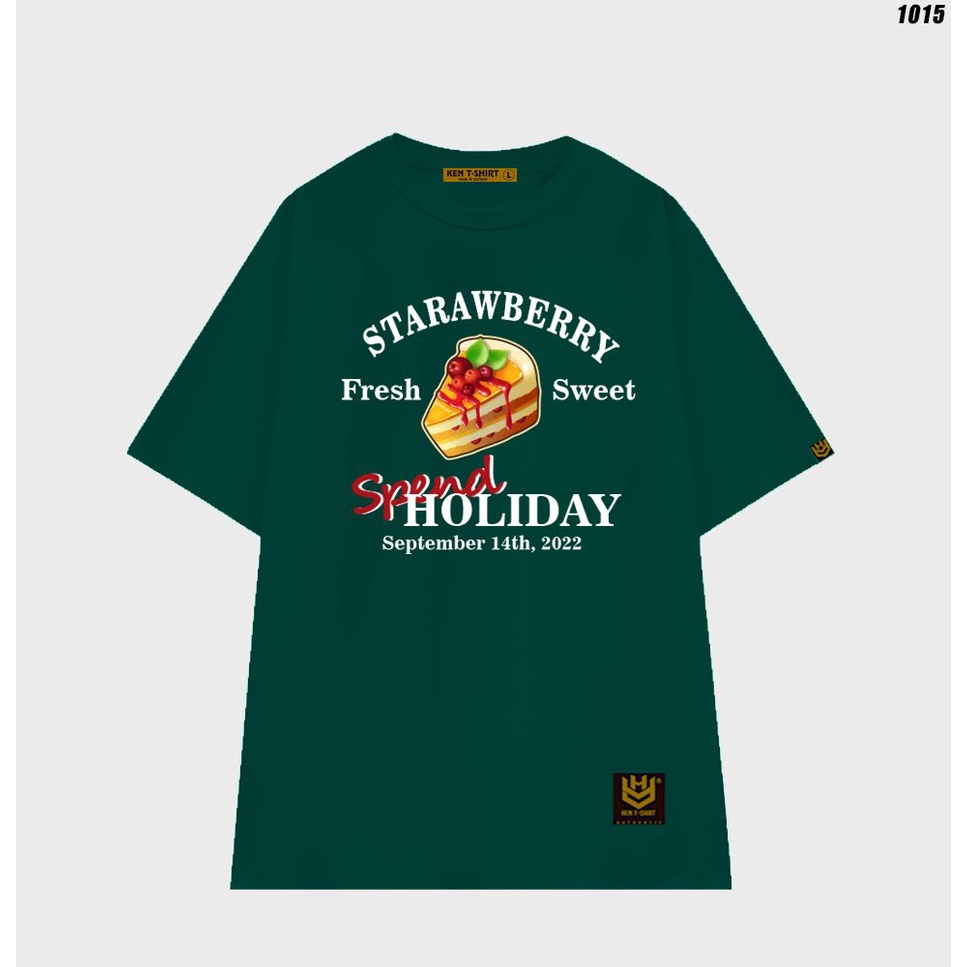 Áo thun nữ tay lỡ form rộng Bánh starawberry 1015 HY KOREA