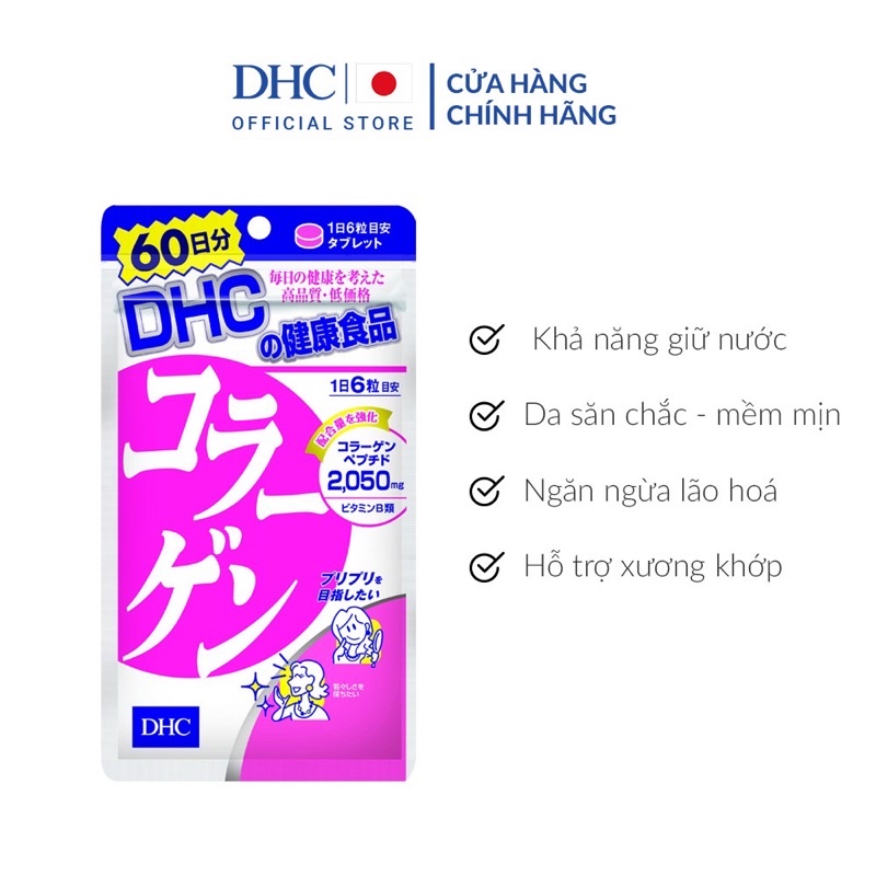 (Có video mua hàng)Viên uống làm đẹp da DHC Collagen Nhật Bản 60 Ngày