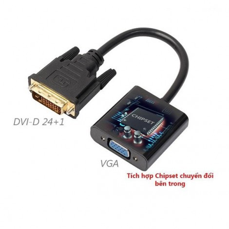 Cáp chuyển đổi tín hiệu DVI sang VGA D24+1 dài 0.2m hãng phân phối