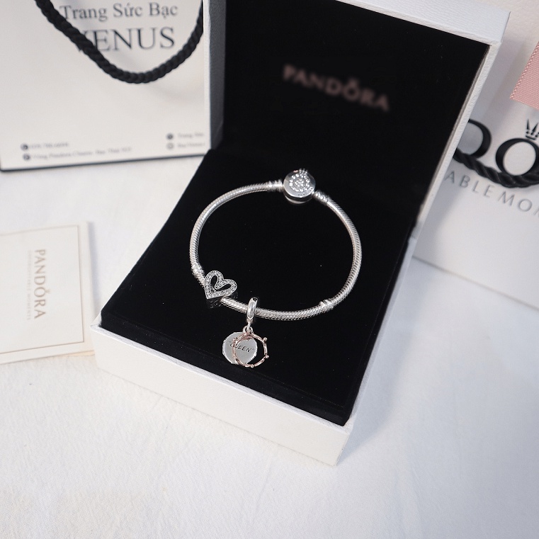 Vòng charm vương miện- Bạc 925 cao cấp- VENUS013